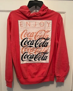 Coca Cola Embroidered Hoodie Jacket Sweatshirt Logo Youth 2XL Long Sleeve Red - Picture 1 of 12