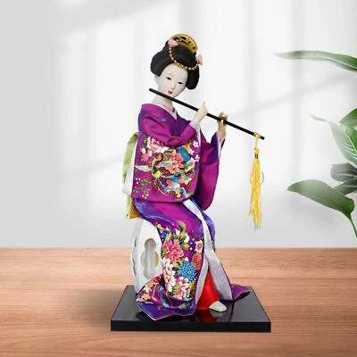 30,5 Cm Große Japanische Geisha-Puppe - Sammlerfigur Für Heimdekoration, Lila - Bild 1 von 4