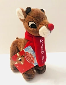 Juguete clásico de peluche de 7" Ruldolph el reno nariz roja - Imagen 1 de 9