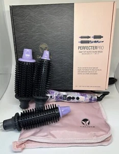 Calista Perfecter Pro Swap Top Heated Round Brush .75" 1" 1.5" Purple Bouquet - Picture 1 of 9