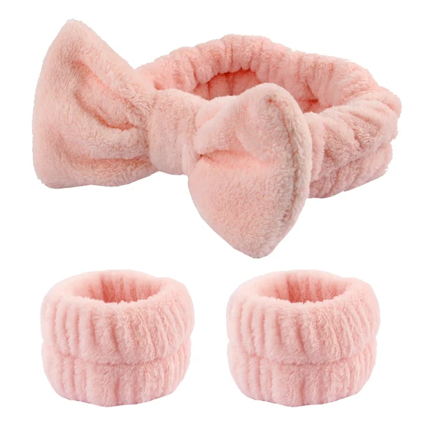 Wash Face Wristband & Headband Set: Spa, Bathroom, Water Absorption, Women/Girls - Image 1 of 1