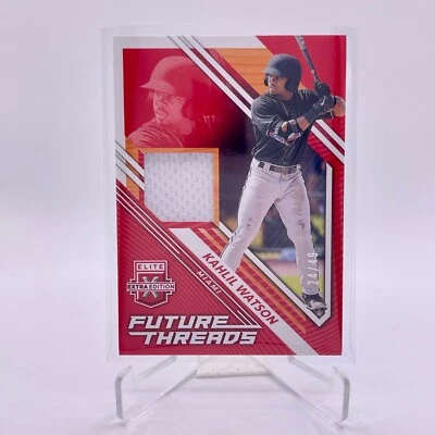 2021 Panini Elite Baseball Kahlil Watson Future Threads Game-used Patch #'d /49 - Image 1 of 2