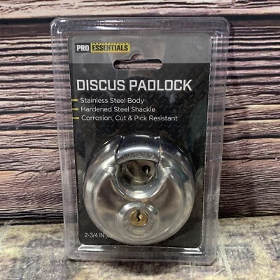 PRO ESSENTIALS discus padlock 2 3/4 Inches - Image 1 of 4