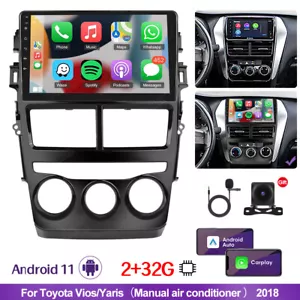 Apple Carplay Car Radio for Toyota Yaris Vios 2018-2020 Android Auto GPS 2G+32G - Picture 1 of 20