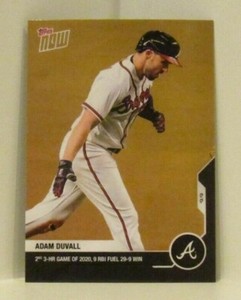 Adam Duvall 2020 Topps Now Road To Opening Day SP/449 BONUS 3-HR Atlanta Braves