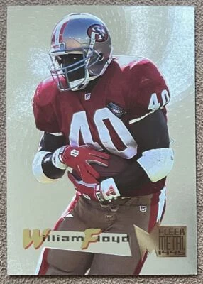 William Floyd 1995 Fleer Metal Silver Flasher #17 San Francisco 49ers Parallel - Image 1 of 2