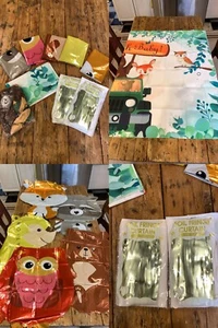 HUGE Balloon KIT + Arch Cute Mylar Forest Animals Baby Shower Decor Pack Forest - Picture 1 of 8
