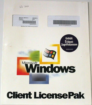 Microsoft Windows Server 2000 - 5 CAL - Deutsch - C78-00013 - NEU - Bild 1 von 2