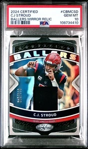 2024 Panini Certified Certified Ballers Mirror Relics C.J. Stroud #/249 PSA 10 - Bild 1 von 2