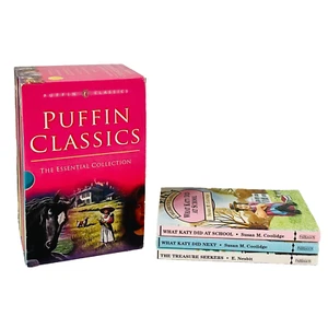9 Book Lot - Puffin Classics 6 Book Box Set + What Katy Did Next/ at School -GC - Picture 1 of 23