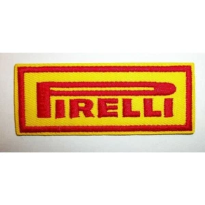 Neumáticos de carreras Pirelli ~ Parche bordado ~ Carreras de autos ~ 3" x 1 1/8" ~ Planchar o coser - Imagen 1 de 2