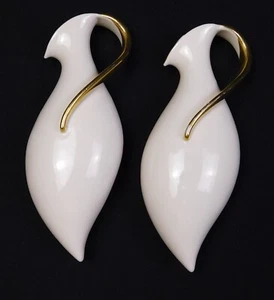 2 jarrones de bolsillo de pared vintage de porcelana Kronach OCA Bavaria de los años 50 MCM No. 183 - Imagen 1 de 12