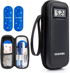 YOUSHARES Insulin Pen Tasche Mit 2 TSA Kühlakku, Insulin Kühltasche Mit Temperat - Bild 1 von 12