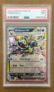 PSA 9 UMBREON ex 060 Ultra Rare Holo Prismatic Evolutions PRE Pokemon Karte - Bild 1 von 2