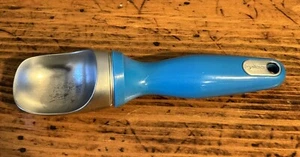 Zyliss Ice Cream Scoop Weighted Ergonomic Blue Handle Metal Stainless Kitchen - Picture 1 of 4