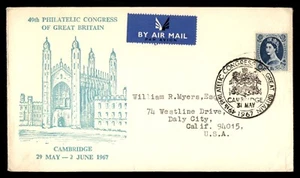 MayfairStamps Great Britain 1967 Philatelic Congress Cambridge Cover aar_99221 - Picture 1 of 2