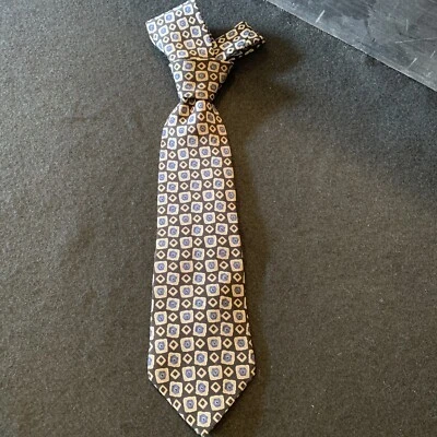 Cambridge Classics Men's Tie 100% Silk 60L x 4W Necktie Geometric - Image 1 of 4