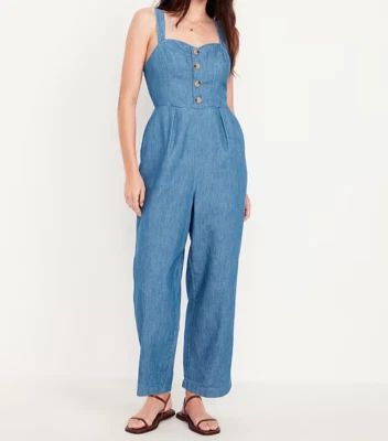 Antiguo Mono Cami Azul Marino NUEVO con Etiqueta Más Popular Para Mujer Botón Delantero - S Alto Foto 1 de 2