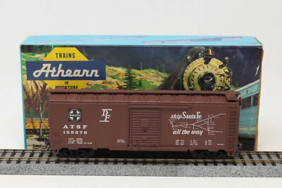 HO Athearn / Branchline 40' Box Car Santa Fe Map Car ATSF 156278 Red RTR - Image 1 of 4