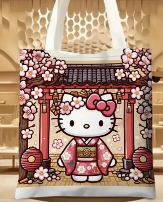Sanrio Hello Kitty - Bolsa tote de lona leve e durável - Imagem 1 de 2