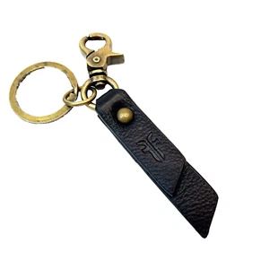 #FRYE Key Ring Gold w/Leather - Picture 1 of 4