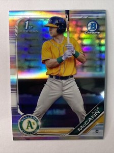 2019 Bowman Draft Kyle McCann Chrome Refractor #BDC-126 Oakland Athletics 1st