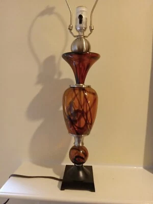Uttermost Table Lamp 27"H.  Fabulous! Amber/black Swirls Tortoise- Style Tested - Image 1 of 4