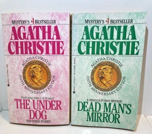 2 Agatha Christie 100th Anniversary Edition The Under Dog & Dead Man's Mirror - Picture 1 of 6