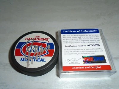 Larry Robinson Signed Montreal Canadiens Hockey Puck Autographed PSA/DNA COA 1N - Image 1 of 4