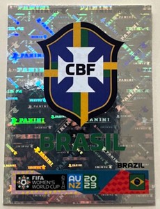 PANINI WOMEN FIFA WORLD CUP 2023 AU NZ Sticker #411 TEAM LOGO Brazil