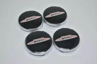4x 60mm John Cooper Works Emblem Nabenkappen Nabendeckel Radkappen Für Mini JCW - Bild 1 von 3