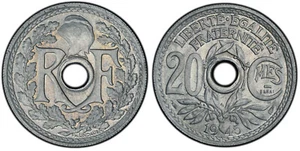 Essai 20 Centimes Lindauer 1945 PCGS SP66 Gem-54.3 Top Population! - MA - Imagen 1 de 2