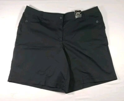 Pantalones cortos chinos de algodón negros Just My Size para mujer 26W 3X bermudas elásticas Foto 1 de 4