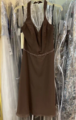 (Espresso Brown) Alfred Angelo Size 12 Women’s Short Formal Dress - Image 1 of 2