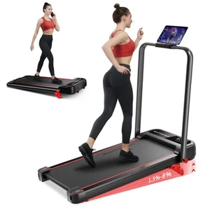 Incline Foldable Treadmill, Walking Pad Treadmill with Incline, 300 lbs Porta... - Picture 1 of 7