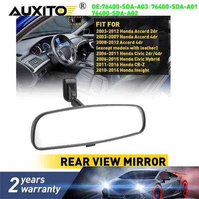 Interior Rear View Mirror fit For Accord Honda Civic Hybrid CR-Z 2003-2016 EOA Foto 1 de 4