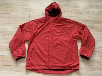 Timberland Jacket Mens XL Rust Red Raincoat Waterproof Fold & Tuck Hood - Image 1 of 4