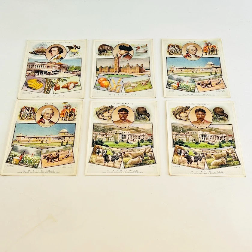 Wills The British Empire Cigarette Cards (Large) 6x Bundle c1930 Good Cond. - Image 1 of 4