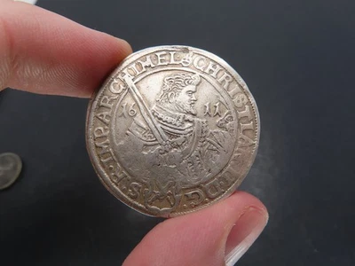 1611 Saxony-Albertine German States Silver Thaler, Christian II - Image 1 of 4