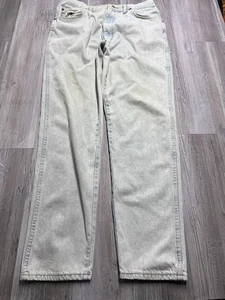 Jeans vaqueros vintage Wrangler lavado claro años 90 hechos en EE. UU. 34x32 para hombre - Imagen 1 de 13