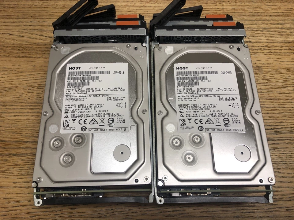 4x HGST HUS726020ALS210 2TB 7.2K SAS 3.5" 12Gbps Hard Drive used - Image 1 of 1