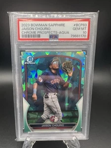 2023 Bowman Sapphire Jaison Chourio #BCP-83 Aqua /55 PSA 10 POP 4!! - Bild 1 von 3