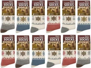 Women’s Lamb Wool Winter Socks – Soft Warm Cozy Crew Socks 3/6/12 Pack Gift Set - Picture 1 of 6