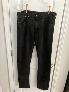 Levi's 502 Men Jeans 34X34 Black Denim Jeans - Picture 1 of 7
