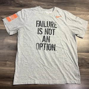 Nike Dri-Fit Shirt Herren Large grau Activewear Ausfall ist keine Option - Bild 1 von 9