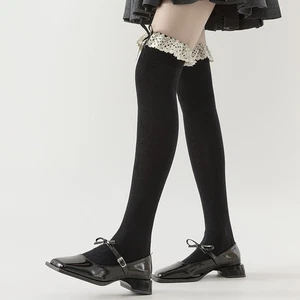 Lolita Sweet Girls Over Knee High Socks Japanese School Cosplay Cute Socks Bow - Picture 1 of 5