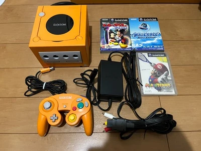 Nintendo GameCube Console & Controller Orange Color with Games Japan 1128 - Image 1 of 4