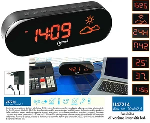 LOWELL U47214 OROLOGIO DISPLAY LED GIGANTE REGOLABILE TEMPERATURA UMIDITA' METEO - Picture 1 of 1