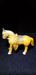 Vintage Metal Horse Statue Figurine 2.5” Tall cast iron Western Saddle Decor - Picture 1 of 7