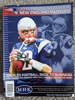 Anuario de los Patriotas de Nueva Inglaterra 2011 Brady Gronk + póster a color fotos páginas Foto 1 de 4